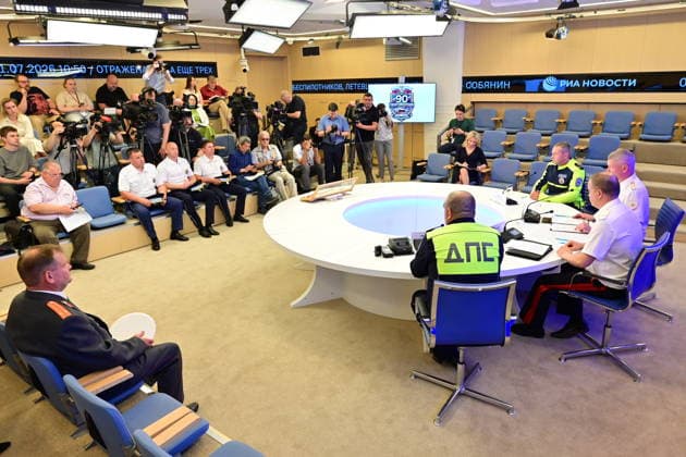 Press conference dedicated to the Day of the State Traffic Safety Inspectorate, celebrated annually on July 3. MMPC Russia Today, Moscow, July 1, 2026. Photo: Pavel Kashaev. PavelxKashaev
