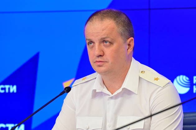 Press conference dedicated to the Day of the State Traffic Safety Inspectorate, celebrated annually on July 3. MMPC Russia Today, Moscow, July 1, 2026. Pictured: Aleksandr Bykov, Head of the Department of State Traffic Safety Inspectorate of the Main Directorate of the Ministry of Internal Affairs of Russia for Moscow. Photo: Pavel Kashaev. PavelxKashaev
