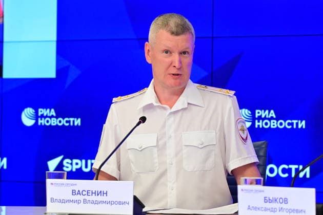 Press conference dedicated to the Day of the State Traffic Safety Inspectorate, celebrated annually on July 3. MMPC Russia Today, Moscow, July 1, 2026. Pictured: Vladimir Vasenin, Head of the Information and Public Relations Department of the Main Directorate of the Ministry of Internal Affairs of Russia for Moscow. Photo: Pavel Kashaev. PavelxKashaev