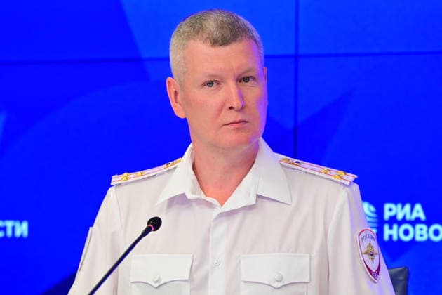 Press conference dedicated to the Day of the State Traffic Safety Inspectorate, celebrated annually on July 3. MMPC Russia Today, Moscow, July 1, 2026. Pictured: Vladimir Vasenin, Head of the Information and Public Relations Department of the Main Directorate of the Ministry of Internal Affairs of Russia for Moscow. Photo: Pavel Kashaev. PavelxKashaev
