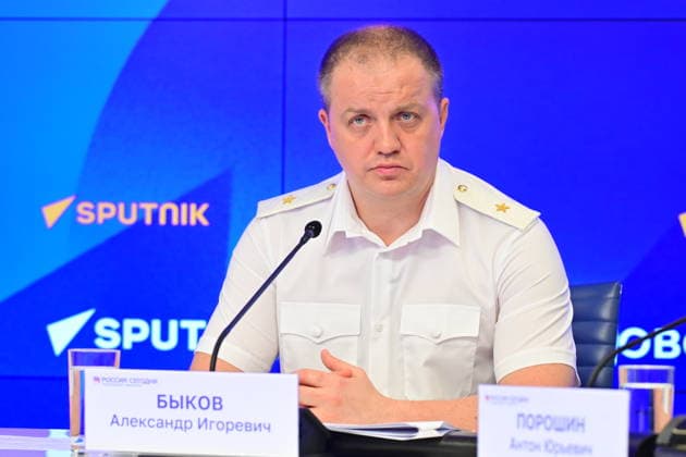 Press conference dedicated to the Day of the State Traffic Safety Inspectorate, celebrated annually on July 3. MMPC Russia Today, Moscow, July 1, 2026. Pictured: Aleksandr Bykov, Head of the Department of State Traffic Safety Inspectorate of the Main Directorate of the Ministry of Internal Affairs of Russia for Moscow. Photo: Pavel Kashaev. PavelxKashaev