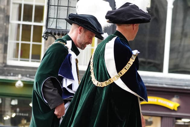 . 01 07 2026. Edinburgh, United Kingdom. King Charles III, Queen Camilla, Prince William and Prince Edward at the Thistle Service at St Giles Cathedral in Edinburgh, Scotland, United Kingdom  xPoolx xi-Imagesx IIM-26877-0009