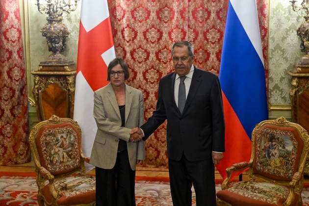 Russian Foreign Minister Sergey Lavrov meets with ICRC President in Moscow MOSCOW, RUSSIA - JULY 1: Russian Foreign Minister Sergey Lavrov (R) and the President of the International Committee of the Red Cross (ICRC), Mirjana Spoljaric Egger (L), shake hands prior to their meeting to discuss international humanitarian issues in Moscow, Russia on July 1, 2026.<!--TgQPHd --><!--TgQPHd --> Sefa Karacan Anadolu Moscow Russia. Editorial use only. Please get in touch for any other usage.  Copyright: x2026xAnadoluxSefaxKaracanx