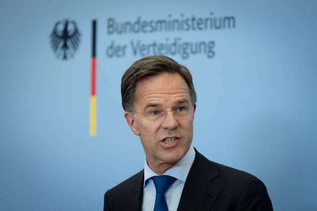 PK, Bundesministerium der Verteidigung Berlin, Bundesministerium der Verteidigung, NATO-Generalsekretär, Mark Rutte Berlin Berlin GER *** Press Conference, Federal Ministry of Defense, Berlin, Federal Ministry of Defense, NATO Secretary General, Mark Rutte, Berlin, Berlin, GER