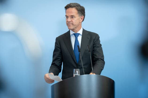 PK, Bundesministerium der Verteidigung Berlin, Bundesministerium der Verteidigung, NATO-Generalsekretär, Mark Rutte Berlin Berlin GER *** Press Conference, Federal Ministry of Defense, Berlin, Federal Ministry of Defense, NATO Secretary General, Mark Rutte, Berlin, Berlin, GER