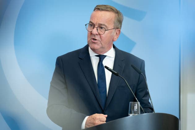 PK, Bundesministerium der Verteidigung Berlin, Bundesministerium der Verteidigung, Bundesverteidigungsminister, Boris Pistorius Berlin Berlin GER *** PK, Federal Ministry of Defense, Berlin; Federal Ministry of Defense; Federal Minister of Defense; Boris Pistorius, Berlin, Berlin, GER