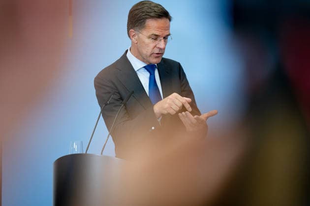 PK, Bundesministerium der Verteidigung Berlin, Bundesministerium der Verteidigung, NATO-Generalsekretär, Mark Rutte Berlin Berlin GER *** Press Conference, Federal Ministry of Defense, Berlin, Federal Ministry of Defense, NATO Secretary General, Mark Rutte, Berlin, Berlin, GER