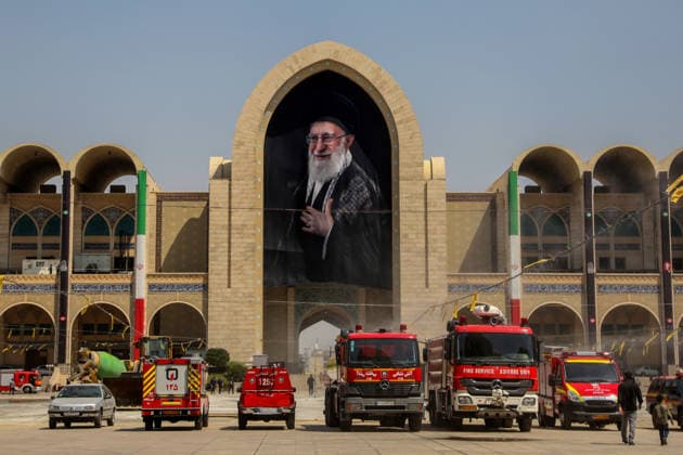 Preparations underway in Iran for Ali Khamenei s funeral IRAN, TEHRAN - JULY 1: (RESTRICTIONS: NO Access Israel Media Persian Language TV Stations Outside Iran Strictly No Access BBC Persian VOA Persian Manoto TV Iran International TV) Cooling systems are being installed in the courtyard of the Imam Khomeini Musalla Mosque to help mourners cope with the heat, while construction vehicles and cranes remain on site as preparations continue for the funeral of former Iranian leader Ali Khamenei in Tehran, Iran, on July 1, 2026. A large platform has been erected in the courtyard where the coffins of Khamenei and those killed in the same attack will be placed. Fatemeh Bahrami Anadolu Tehran Iran. Editorial use only. Please get in touch for any o  Copyright: x2026xAnadoluxFatemehxBahramix