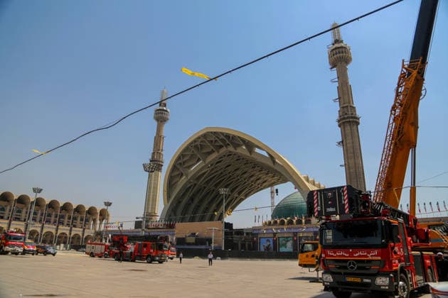 Preparations underway in Iran for Ali Khamenei s funeral IRAN, TEHRAN - JULY 1: (RESTRICTIONS: NO Access Israel Media Persian Language TV Stations Outside Iran Strictly No Access BBC Persian VOA Persian Manoto TV Iran International TV) Cooling systems are being installed in the courtyard of the Imam Khomeini Musalla Mosque to help mourners cope with the heat, while construction vehicles and cranes remain on site as preparations continue for the funeral of former Iranian leader Ali Khamenei in Tehran, Iran, on July 1, 2026. A large platform has been erected in the courtyard where the coffins of Khamenei and those killed in the same attack will be placed. Fatemeh Bahrami Anadolu Tehran Iran. Editorial use only. Please get in touch for any o  Copyright: x2026xAnadoluxFatemehxBahramix