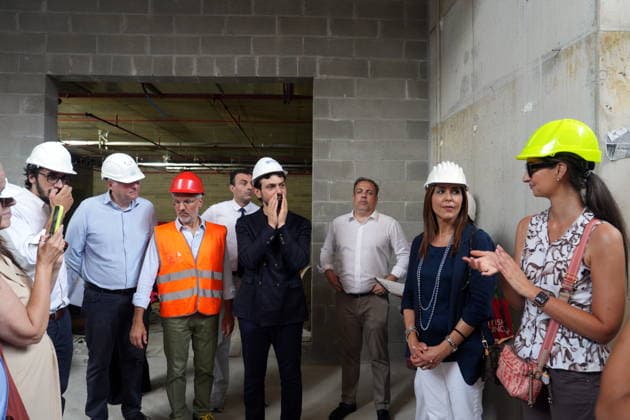 IPA86275084 - Milan, July 1, 2026, Press conference and site visit to assess the progress of construction on the Beic Library (European Library of Information and Culture) with Marenza Galullo, Luca Castamagna, Maria Dinatolo, Tommaso Sacchi, Dario Moneta, Stefano Parisi, and Carmine Pacente  Copyright: xDuilioxPiaggesix xDuilioxPiaggesix 86275084