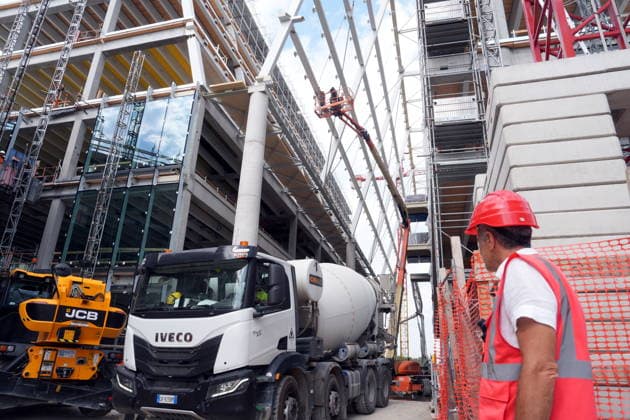 IPA86275079 - Milan, July 1, 2026: Press conference and site visit to assess the progress of construction on the BEIC Library (European Library of Information and Culture)  Copyright: xDuilioxPiaggesix xDuilioxPiaggesix 86275079