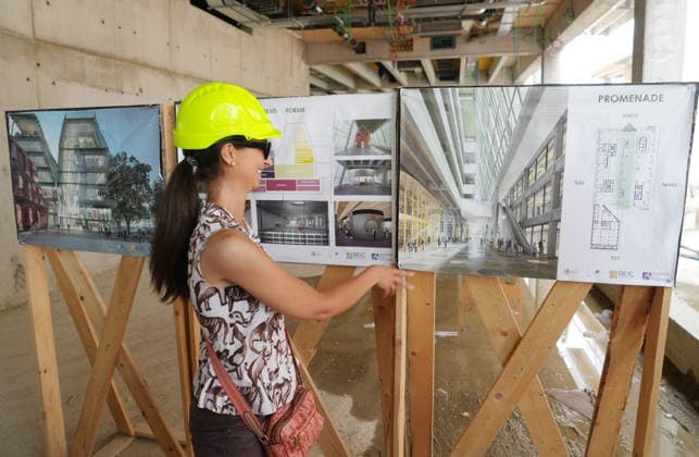 IPA86275144 - Milan, July 1, 2026: Press conference and site visit to assess the progress of construction on the Beic Library (European Library of Information and Culture) with Marenza Galullo  Copyright: xDuilioxPiaggesix xDuilioxPiaggesix 86275144