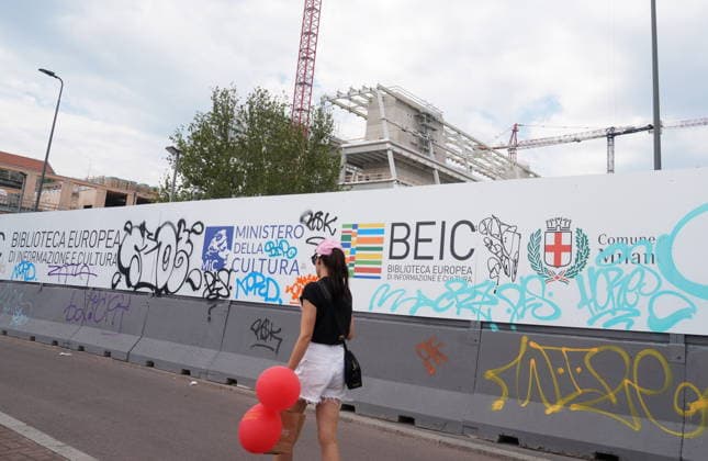 IPA86275179 - Milan, July 1, 2026: Press conference and site visit to assess the progress of construction on the BEIC Library (European Library of Information and Culture)  Copyright: xDuilioxPiaggesix xDuilioxPiaggesix 86275179