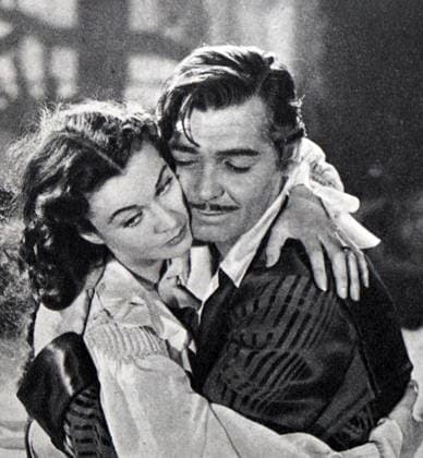 RECORD DATE NOT STATED Film still of Clark Gable and Vivian Leigh from Gone with the Wind Film still of Clark Gable (1901-1960) and Vivian Leigh (1913-1967) from Gone with the Wind . Editorial use only. All other uses to be cleared with the copyright owner (World History Archive), in advance., WHA_151_0007.jpg, Clark Gable; Vivian Leigh; Gone with the Wind; film still; classic Hollywood; actors; vintage; 1930s; iconic; romance; drama; historical film; famous couple; black and white; Hollywood stars; American cinema; Golden Age of Hollywood; Southern belle; leading man; actress; love story; Civil War era; Hollywood legends; classic film; Hollywood glamour; Hollywood history; film industry; on-screen chemistry; Hollywood icons; Hollywood c Copyright: xWorldxHistoryxArchivex