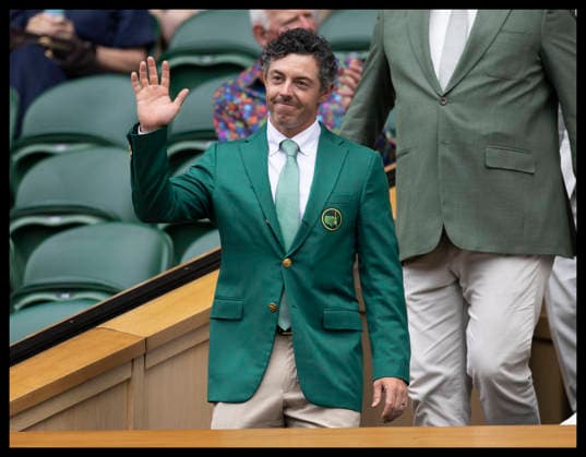 . 01 07 2026. London, United Kingdom. Golfer Rory McIIroy arriving in the Royal Box on day three of the Wimbledon Tennis Championships in London.  xStephenxLockx xi-Imagesx IIM-26874-0035