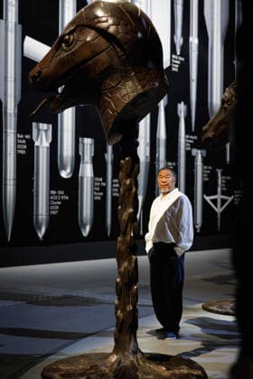 Ai Weiwei photocall for Button Up! at Aviva Studios, Manchester Manchester, UK. 1 July 2026. Chinese contemporary artist and activist Ai Weiwei poses during a photocall for Button Up!, his major new exhibition at Aviva Studios, home of Factory International, in Manchester. The exhibition opens to the public on 2 July 2026., Credit:Victoria Cropper Vicky Pearson Avalon England, Headingley Stadium, Manchester, Aviva Studios, Factory International  Copyright: xVictoriaxCropperx xVickyxPearsonx xAvalonx 1113751228