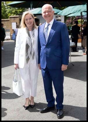 . 01 07 2026. London, United Kingdom. Former Conservative Party leader William Hague and his wife Ffion arriving on day three of the Wimbledon Tennis Championships in London.  xStephenxLockx xi-Imagesx IIM-26874-0050