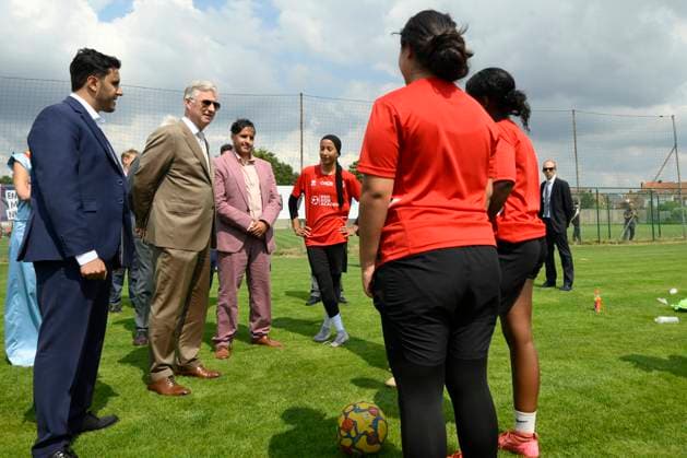 King Philippe Visits Red Side Academy KORTRIJK, BELGIUM - JULY 01: King Philippe of Belgium pictured discovering the activities of Red Side Academy in KV Kortrijk Training Center on July 01, 2026 in Kortrijk, Belgium, 01 07 2026 Kortrijk Belgium  Copyright: xPhilipxReynaersx