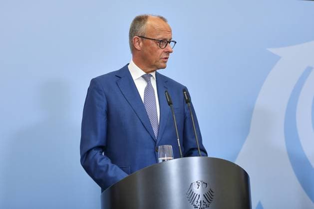 Berlin, Deutschland, 01.07.2026: Bundesverteidigungsministerium: Pressekonferenz nach Kabinettssitzung: Bundeskanzler Friedrich Merz (CDU) *** Berlin, Germany, July 1, 2026 Federal Ministry of Defense Press Conference Following the Cabinet Meeting Federal Chancellor Friedrich Merz, CDU Copyright: xdtsxNachrichtenagenturx dts_125951