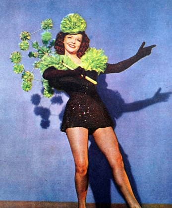 RECORD DATE NOT STATED Film still of Vivian Blaine from Something for the Boys Film still of Vivian Blaine (1921-1995) from Something for the Boys . Editorial use only. All other uses to be cleared with the copyright owner (World History Archive), in advance., WHA_151_0609.jpg, Vivian Blaine; Something for the Boys; film still; 1921-1995; actress; vintage; Hollywood; musical; portrait; black and white; classic; performer; Broadway; stage; theater; singer; entertainer; glamorous; 1940s; star; celebrity; iconic; beauty; headshot; American; talent; filmography; actress; character; costume. Copyright: xWorldxHistoryxArchivex