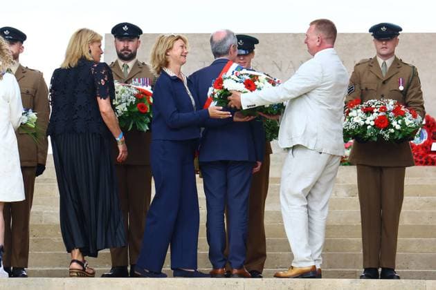 110th Anniversary of the Battle of the Somme PHOTOPQR LE COURRIER PICARD Fred Haslin Thiepval July 1, 2026 July 1, 26 Commemoration ceremony marking the 110th anniversary of the Battle of the Somme at the Thiepval Memorial, Thiepval, World War I. Christelle Hiver. Photo by Fred Haslin. Ceremony marking the 110th anniversary of the Battle of the Somme at the Thiepval Memorial, World War I, on July 1, 2026. Local Caption Thiepval 80, France  Copyright: xPHOTOPQR LExCOURRIERxPICARD MAXPxFredxHaslinx 20260701LCP8877 20260701LCP8877