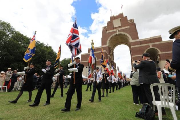 110th Anniversary of the Battle of the Somme PHOTOPQR LE COURRIER PICARD Fred Haslin Thiepval July 1, 2026 July 1, 26 Commemoration ceremony marking the 110th anniversary of the Battle of the Somme at the Thiepval Memorial, Thiepval, World War I. Photo by Fred Haslin. Ceremony marking the 110th anniversary of the Battle of the Somme at the Thiepval Memorial, World War I, on July 1, 2026. Local Caption Thiepval 80, France  Copyright: xPHOTOPQR LExCOURRIERxPICARD MAXPxFredxHaslinx 20260701LCP8884 20260701LCP8884