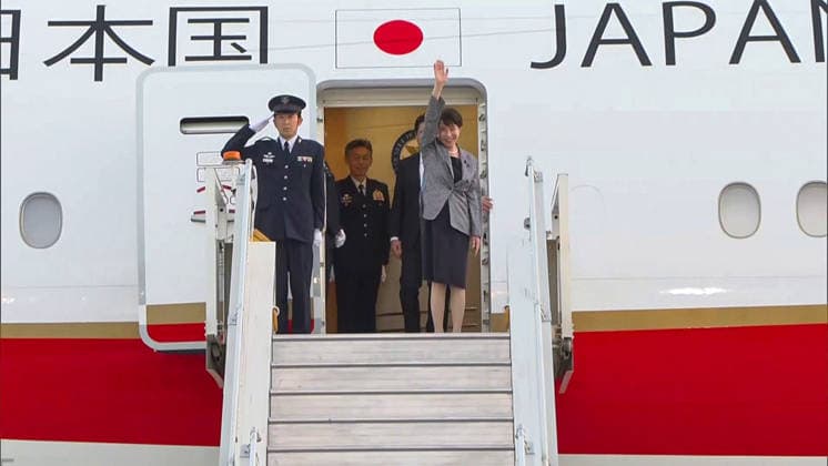 RECORD DATE NOT STATED Japan Prime Minister Sanae Takaichi arrives for her official visit New Delhi, Jul 01 (ANI): Japan Prime Minister Sanae Takaichi arrives for her official visit, in New Delhi on Wednesday. (ANI Video Grab) New Delhi Delhi India Copyright: xANIx ANI_20260701443