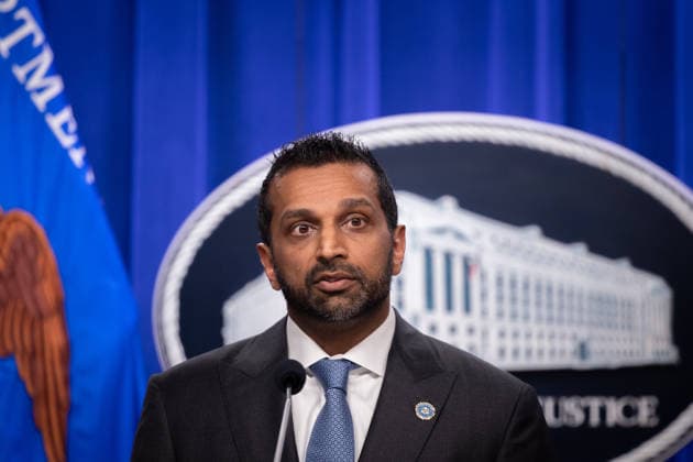 DOJ Tren de Aragua Press Conference WASHINGTON, DC - JULY 1: FBI Director Kash Patel answers questions at a press conference announcing Tren de Aragua enforcement efforts at the Department of Justice in Washington, DC on July 1, 2026. Nathan Posner Anadolu Washington United States. Editorial use only. Please get in touch for any other usage.  Copyright: x2026xAnadoluxNathanxPosnerx
