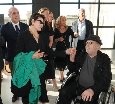 IPA86285147 - Milan, July 1, 2026: Opening of Joseph Kosuth’s permanent installation *Vedere le cose* at the Museo del Novecento; pictured are Joseph Kosuth and Lia Rumma  Copyright: xDuilioxPiaggesix xDuilioxPiaggesix 86285147