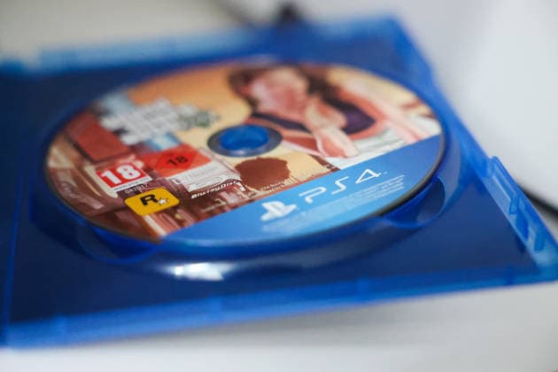 PlayStation Physical Disc Photo Illustrations GTA V physical disc is seen in this illustration photo taken in Krakow, Poland on July 1, 2026. Krakow Poland  Copyright: xJakubxPorzyckix originalFilename: porzycki-playstat260701_npFVR.jpg