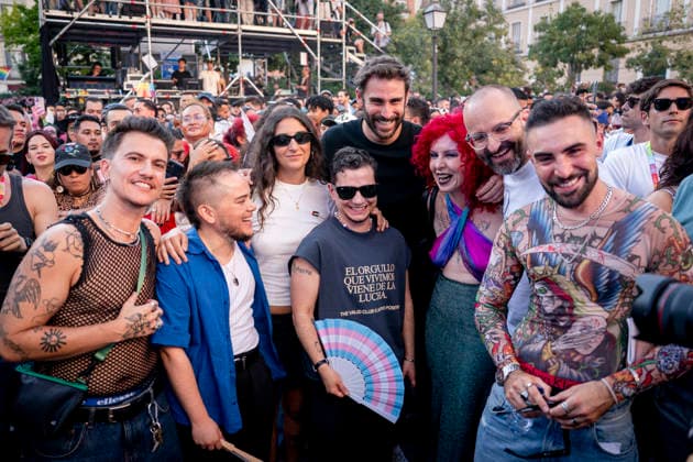 MADO 2026 Opening Ceremony Attendees at the Madrid Pride 2026 (MADO 2026) opening ceremony in Pedro Zerolo Square on July 1, 2026, in Madrid, Spain. The official opening will once again be led by La Plexy, a familiar face on Madrid’s nightlife scene. Alongside the master of ceremonies, the LGBTI film festival opening address will be hosted by Cayetana Guillén Cuervo, while Kany García will serve as the keynote speaker for Latino Pride on July 1, 2026, in Madrid, Spain.  Copyright: xA.xPÃ rezxMecax 7636958