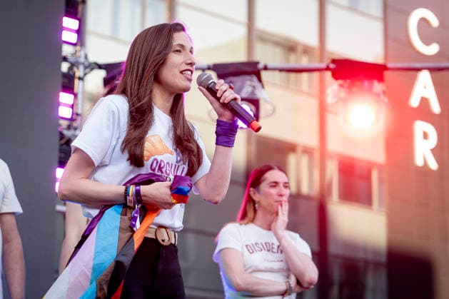MADO 2026 Opening Ceremony The organizing bodies of Madrid’s LGBTIQ Pride—AEGAL, COGAM, and FELGTBI—during the opening ceremony of Madrid Pride 2026 (MADO 2026), in Pedro Zerolo Square on July 1, 2026, in Madrid, Spain. The official opening will once again be led by La Plexy, a familiar face on Madrid’s nightlife scene. Alongside the emcee, the LGBTQI film opening ceremony will be hosted by Cayetana Guillén Cuervo, while Kany García will serve as the opening speaker for Latino Pride on July 1, 2026, in Madrid, Spain.  Copyright: xA.xPÃ rezxMecax 7636972