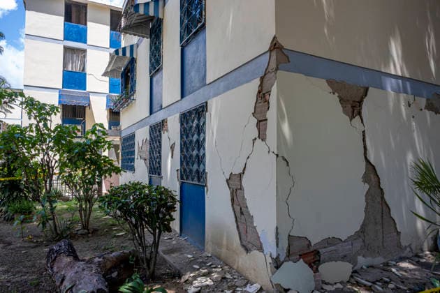 Buildings and apartments show extensive damage at the Eugenio Mendoza Foundation in Alta Vista, Catia, Caracas, Venezuela, on July 1, 2026, following two powerful earthquakes that caused widespread destruction across the capital Caracas Miranda Venezuela Copyright: xJimmyxVillaltax xVWPicsx JVI-EarthquakeVenezuela-166
