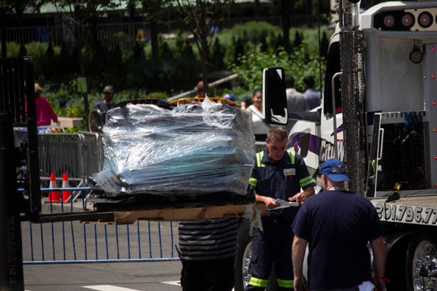 July 1, 2026, New York, New York, USA: Activity outside Madison Square Garden where the Taylor Swift and Travis Kelce wedding is expected this week. New York USA - ZUMAm57_ 20260701_zaf_m57_006 Copyright: xJohnxMarshallxMantelx