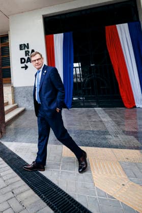 Johann Wadephul (CDU), Bundesaussenminister, aufgenommen in Asuncion, 30.06.2026. Fotografiert im Auftrag des Auswaertigen Amtes (AA) Asuncion Paraguay *** Johann Wadephul, CDU, Federal Minister of Foreign Affairs, photographed in Asunción on June 30, 2026. Photographed on behalf of the Federal Foreign Office (AA) in Asunción, Paraguay. Copyright: xFelixxZahnx