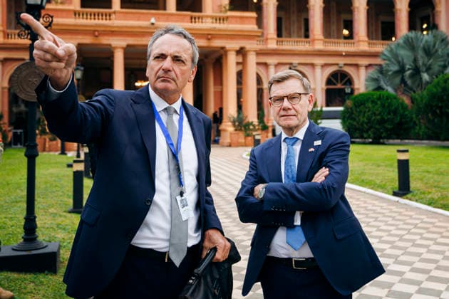 Johann Wadephul (CDU), Bundesaussenminister, aufgenommen in Asuncion, 30.06.2026. Fotografiert im Auftrag des Auswaertigen Amtes (AA) Asuncion Paraguay *** Johann Wadephul (CDU), Federal Minister of Foreign Affairs, photographed in Asunción on June 30, 2026. Photographed on behalf of the Federal Foreign Office (AA) in Asunción, Paraguay. Copyright: xFelixxZahnx