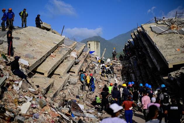Devastation in La Guaira s coastal neighborhoods after Venezuela earthquakes LA GUAIRA, VENEZUELA - JULY 2: A general view shows the popular coastal neighborhoods of Carabellada and Caribe, once favorites among vacationers, turned into piles of rubble in La Guaira, the city most affected by the earthquakes in Venezuela, revealing the true horror of the disaster on July 2, 2026. Cem Tekkesinoglu Anadolu La Guaira Venezuela. Editorial use only. Please get in touch for any other usage.  Copyright: x2026xAnadoluxCemxTekkesinoglux