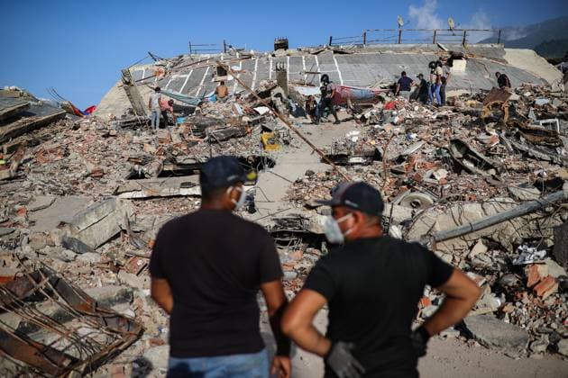 Devastation in La Guaira s coastal neighborhoods after Venezuela earthquakes LA GUAIRA, VENEZUELA - JULY 2: A general view shows the popular coastal neighborhoods of Carabellada and Caribe, once favorites among vacationers, turned into piles of rubble in La Guaira, the city most affected by the earthquakes in Venezuela, revealing the true horror of the disaster on July 2, 2026. Cem Tekkesinoglu Anadolu La Guaira Venezuela. Editorial use only. Please get in touch for any other usage.  Copyright: x2026xAnadoluxCemxTekkesinoglux