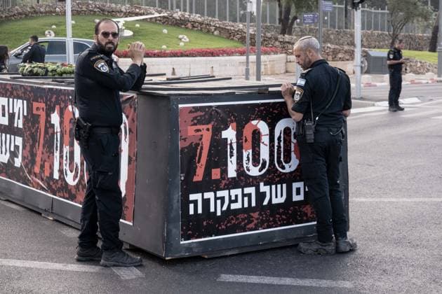 July 2, 2026, Jerusalem, Israel: Anti government protesters deploy a massive crate to block the main intersection outside the Knesset during a nationwide Day of Rage. Activists gathered at exactly 6:29 a.m. to mark the 1,000th day since the October 7, 2023 attacks, which they have dubbed the Netanyahu Massacre, demanding accountability for the government s failure to prevent the initial attacks, secure the release of all hostages alive, the ongoing 3 year war and for establishing a state commission of inquiry. Jerusalem Israel - ZUMAa126 20260702_zap_a126_018 Copyright: xNirxAlonx