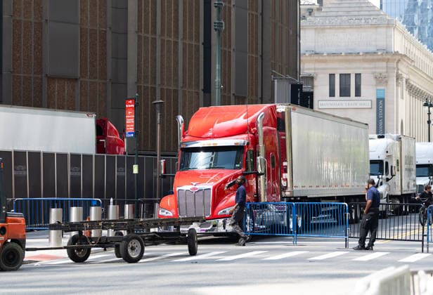 Trucks spotted outside Madison Square Gardens in preparations for Taylor Swift wedding Featuring: Taylor Swift Wedding Preparations at MSG Where: New York, New York, United States When: 01 Jul 2026 Credit: Janet Mayer INSTARimages.com EDITORIAL USE ONLY. NOT FOR USE BY NEWSPAPERS BASED IN THE UK. Copyright: xx instar55823155
