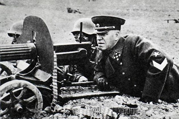 RECORD DATE NOT STATED Commander of the Kiev Military District, General G. K. Zhukov at the exercises. Commander of the Kiev Military District, General G. K. Zhukov at the exercises. No Restrictions Apply, WHA_156_0990.jpg, Commander;Kiev Military District;General G;K;Zhukov;soldiers;army;military;exercises;Soviet Union;USSR;Russia;communism;propaganda Copyright: xWorldxHistoryxArchivex