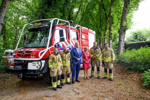 AUSTERLITZ, The Netherlands, 2026-07-02 10:16:00 AUSTERLITZ, 02-07-2026, Utrechtse Heuvelrug King Willem Alexander pays a visit to Austerlitz, situated amidst the forests on the Utrechtse Heuvelrug. The focus is on combating wildfires, the self-reliance of residents in this regard, and preventive measures taken at local, regional, and national levels. PHOTO: NLBeeld Patrick van Emst Credit: NL Beeld Patrick van Emst  Copyright: xx x