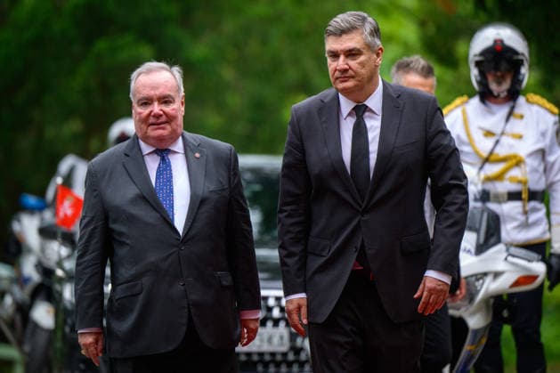 Croatian President Milanovic meets Grand Master of the Sovereign Military Order of Malta Croatian President Zoran Milanovic welcomes Fra John Timothy Dunlap, Prince and Grand Master of the Sovereign Military Order of Malta, during an official welcoming ceremony at the Office of the President in Zagreb, Croatia, July 2, 2026.  NevaxZganec PIXSELL