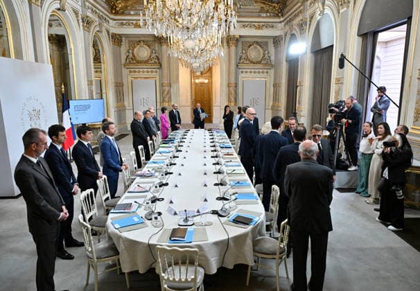 President Emmanuel Macron chairs the fifth follow-up meeting on the fight against drug trafficking at the Élysée Palace in Paris on July 2, 2026. Christian Liewig Bestimage President Emmanuel Macron chairs the fifth follow-up meeting on the fight against drug trafficking at the Élysée Palace in Paris on July 2, 2026, Paris, France  Copyright: xChristianxLiewigx xBestimagexChristianxLiewigx xBestimagex