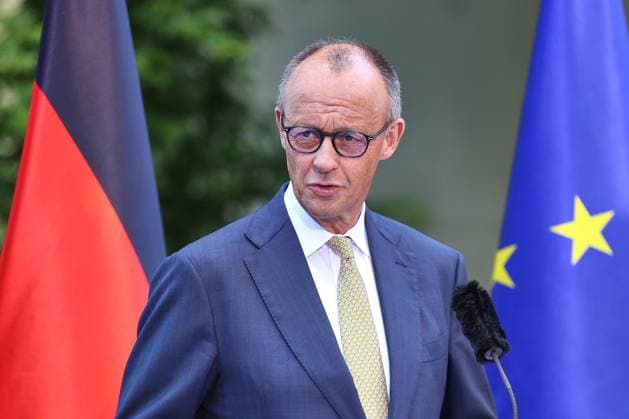 Berlin, Deutschland, 02.07.2026: Bundeskanzleramt: Pressekonferenz nach Koalitionsausschuss: Bundeskanzler Friedrich Merz (CDU) *** Berlin, Germany, July 2, 2026 Federal Chancellery Press Conference Following the Coalition Committee Meeting Federal Chancellor Friedrich Merz, CDU Copyright: xdtsxNachrichtenagenturx dts_126133