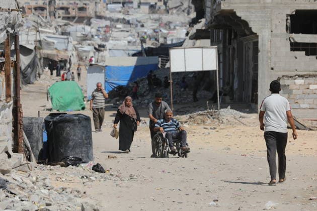 Displaced Palestinians Shelter Near Destroyed Homes as War Reaches 1,000 Days Displaced Palestinians go about their daily lives in worn-out tents erected near their destroyed homes east of Gaza City on July 2, 2026, as the war enters its 1,000th day. Hundreds of thousands of Palestinians continue to live in shelters and temporary camps following repeated displacement, while facing shortages of water, food and essential services, according to the United Nations and humanitarian organizations. Photo by Bilal Osama apaimages Gaza city Gaza Strip Palestinian Territory 020726_Gaza_BO_01(19) Copyright: xapaimagesxBilalxOsamax xapaimagesx