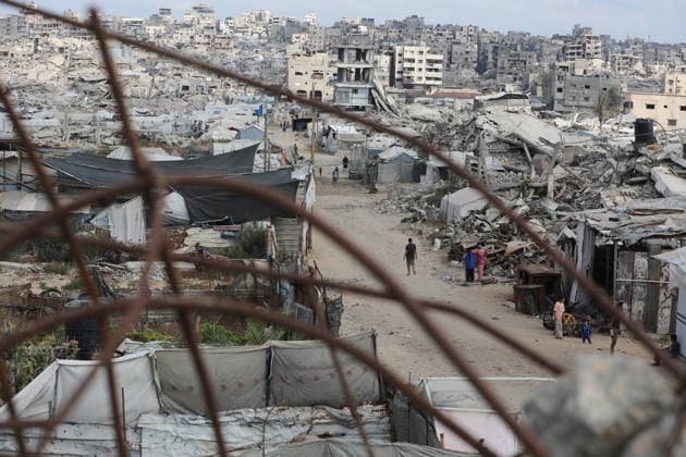 Displaced Palestinians Shelter Near Destroyed Homes as War Reaches 1,000 Days Displaced Palestinians go about their daily lives in worn-out tents erected near their destroyed homes east of Gaza City on July 2, 2026, as the war enters its 1,000th day. Hundreds of thousands of Palestinians continue to live in shelters and temporary camps following repeated displacement, while facing shortages of water, food and essential services, according to the United Nations and humanitarian organizations. Photo by Bilal Osama apaimages Gaza city Gaza Strip Palestinian Territory 020726_Gaza_BO_01(10) Copyright: xapaimagesxBilalxOsamax xapaimagesx