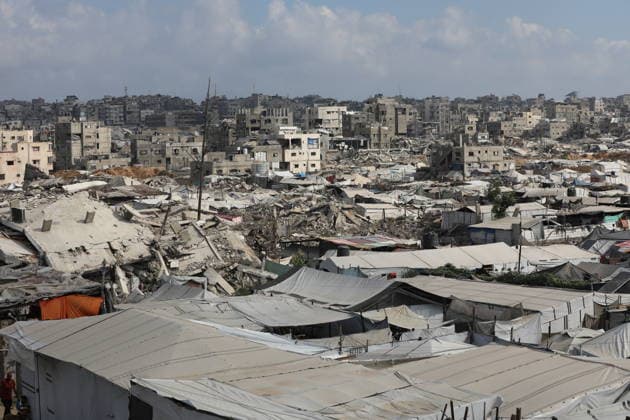 Displaced Palestinians Shelter Near Destroyed Homes as War Reaches 1,000 Days Displaced Palestinians go about their daily lives in worn-out tents erected near their destroyed homes east of Gaza City on July 2, 2026, as the war enters its 1,000th day. Hundreds of thousands of Palestinians continue to live in shelters and temporary camps following repeated displacement, while facing shortages of water, food and essential services, according to the United Nations and humanitarian organizations. Photo by Bilal Osama apaimages Gaza city Gaza Strip Palestinian Territory 020726_Gaza_BO_01(6) Copyright: xapaimagesxBilalxOsamax xapaimagesx