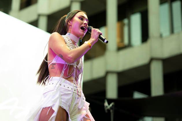 July 2, 2026, Madrid, Spain: The singer Klimax Nos performs during the MADO 2026 Festival, in the Plaza de las Reinas in Madrid. Madrid Spain - ZUMAs197 20260702_aaa_s197_067 Copyright: xAtilanoxGarciax