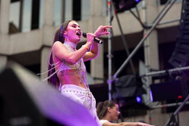 July 2, 2026, Madrid, Spain: The singer Klimax Nos performs during the MADO 2026 Festival, in the Plaza de las Reinas in Madrid. Madrid Spain - ZUMAs197 20260702_aaa_s197_071 Copyright: xAtilanoxGarciax